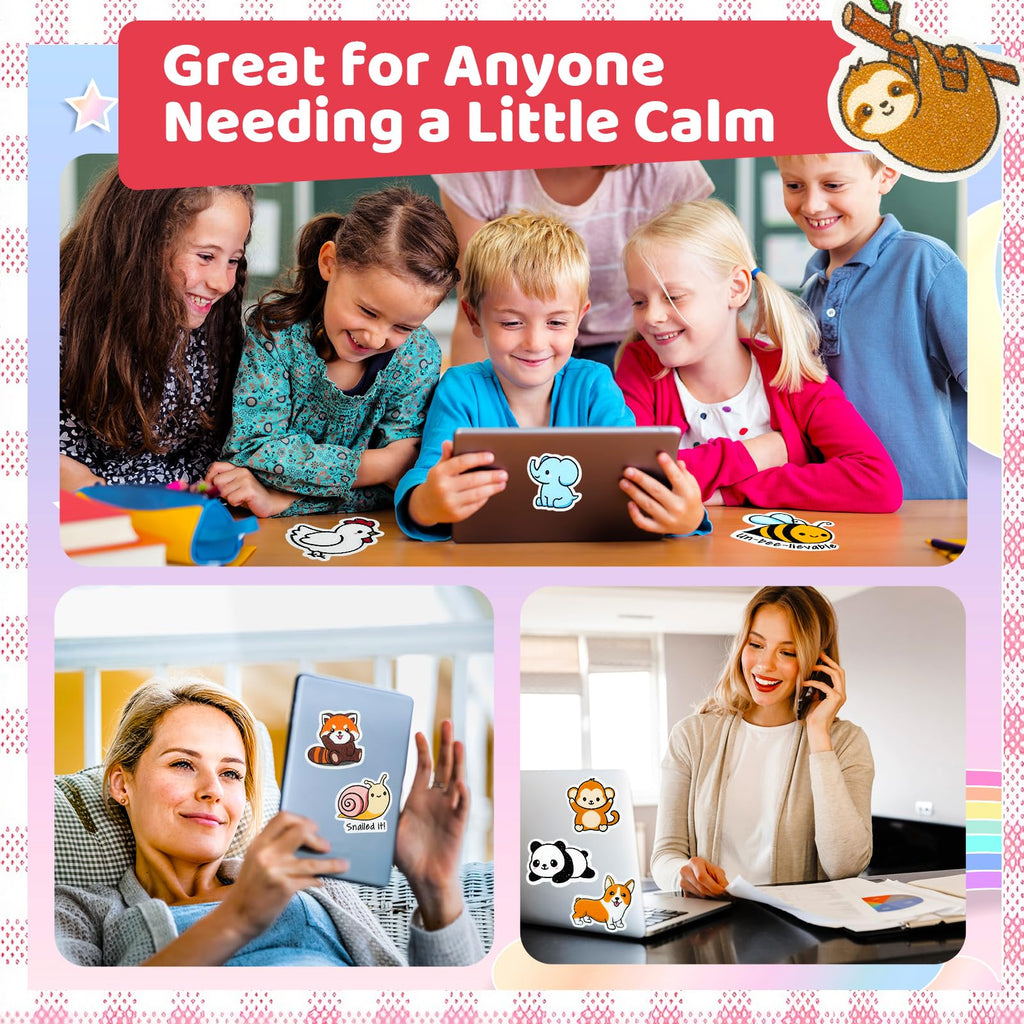36 PCS Calm Strips for Anxiety Sensory Stickers - Fidget Stickers with Rough Texture - Adhesive Tactile Sensory Strips Anxiety Relief Items for Students, Adults