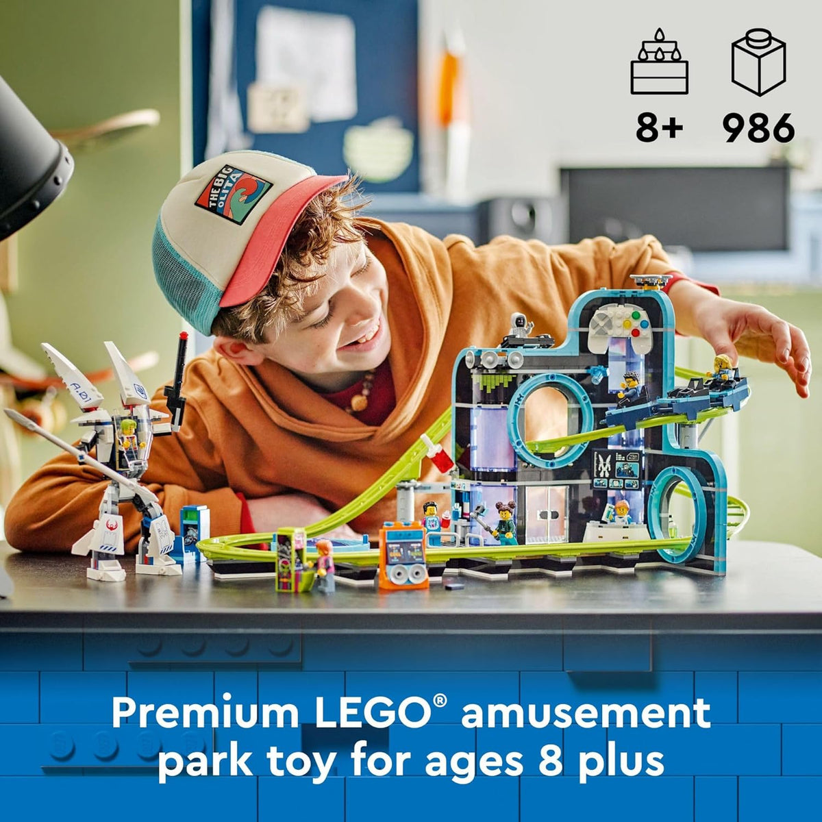 LEGO City Robot World Roller Coaster Building Set - Kids Engineering Toy with Posable Mech Suit for Boys & Girls, Ages 8+ - Gift Ideas for Christmas - 60421