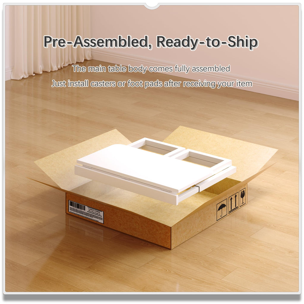 4NM 27.5-Inch Folding Student Desk with Wheels