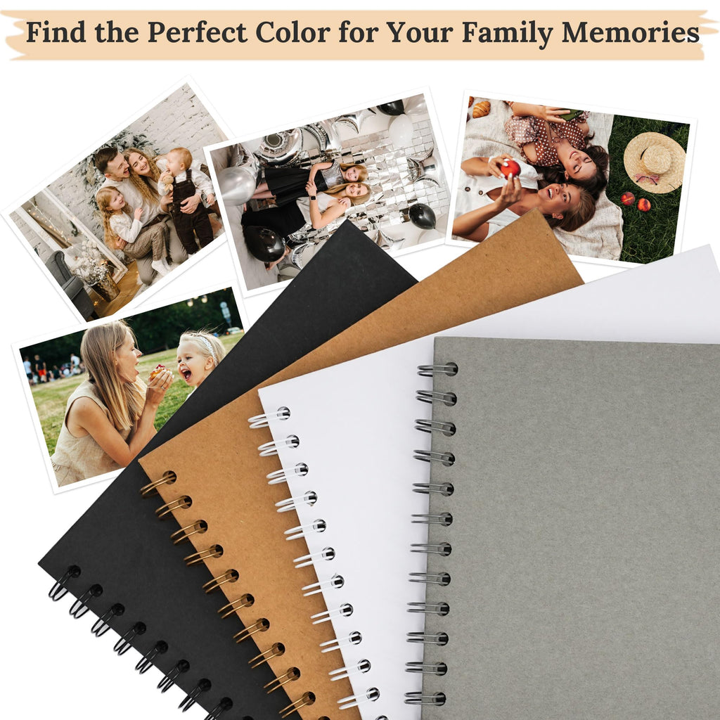 Polaroid Scrapbook Photo Album 7"x7" 20 Sheets 40 Pages Kraft Paper Khaki