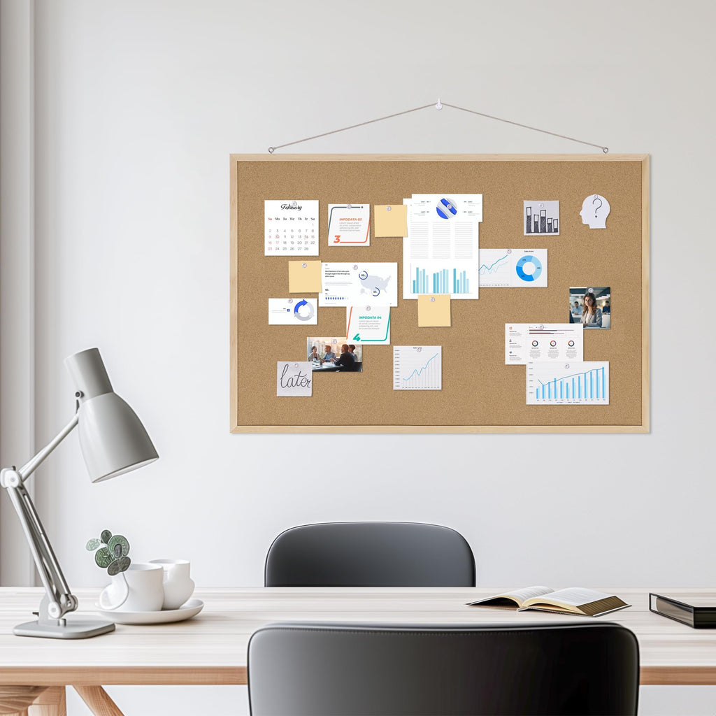 DAHAPYBOO Framed Cork Bulletin Board