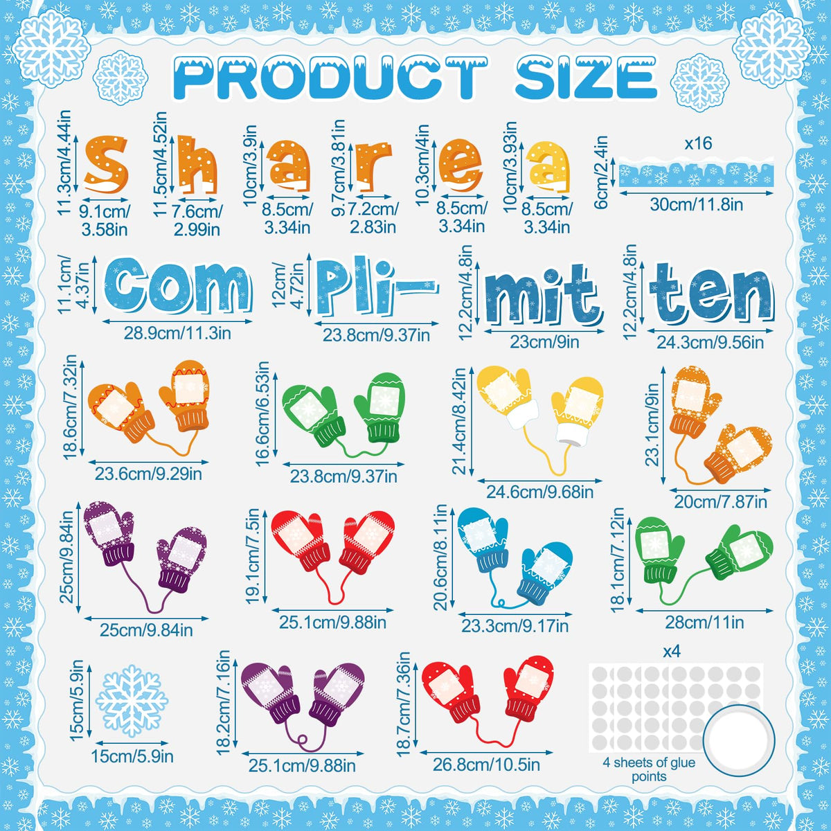 Funrous 71 Pcs Winter Bulletin Board Set Holidays Around The World