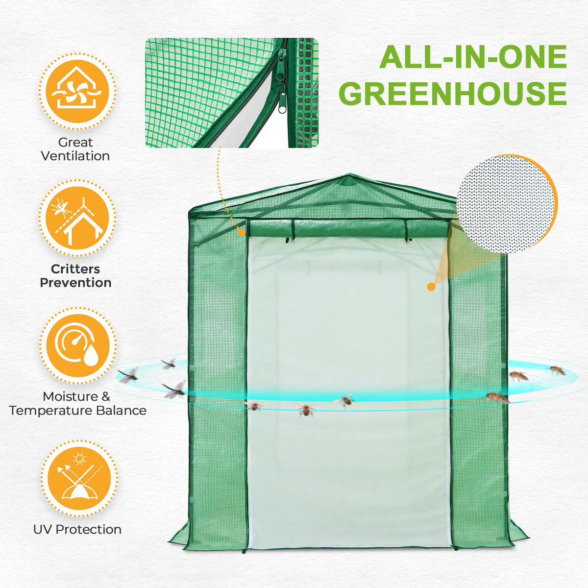 EAGLE PEAK Pop-Up Walk-In Greenhouse (Multiple Sizes)