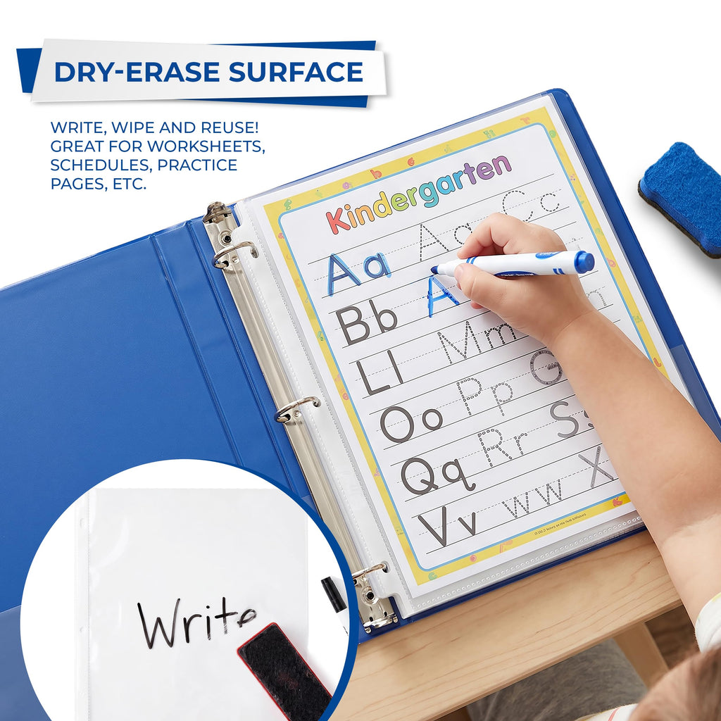 Samsill 200 Pack Heavy Duty Sheet Protectors, Non-Glare, 8.5x11 Inch Page Protectors for 3 Ring Binder, Letter Size Protectors, Reinforced Holes, Non-Glare Protector, Top Loading, Acid Free