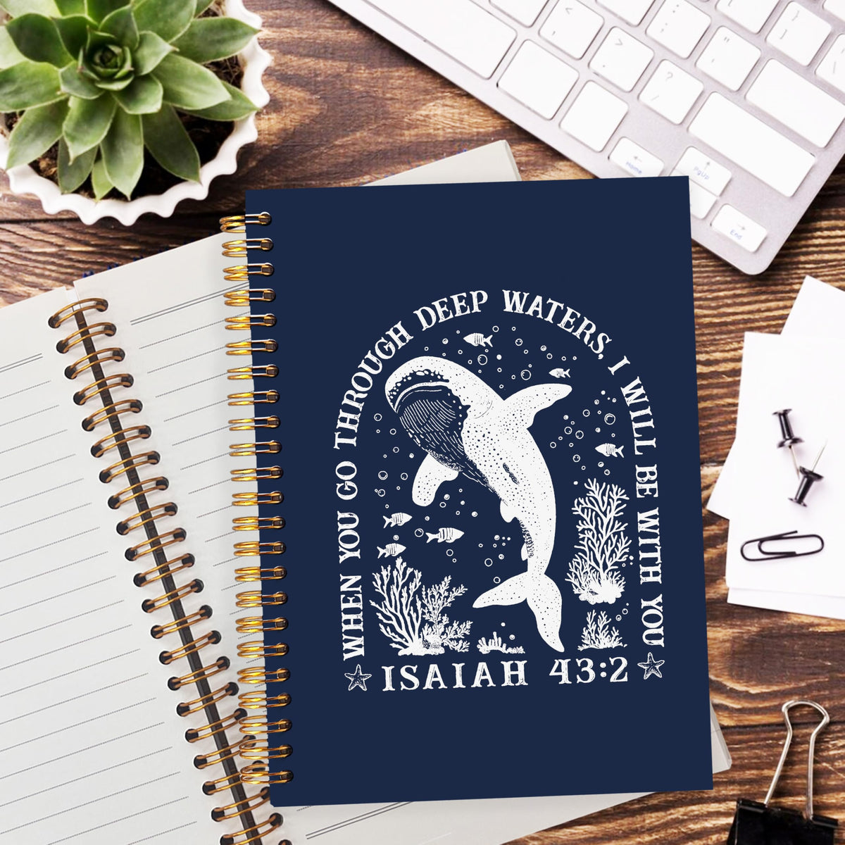 Shark Bible Notebooks for Note Taking, Shark Gifts, Shark Christian Office Supplies, Christian Journaling Notebook, Scripture Journals for Writing, Prayer Journal for Woman 5.5x8.3