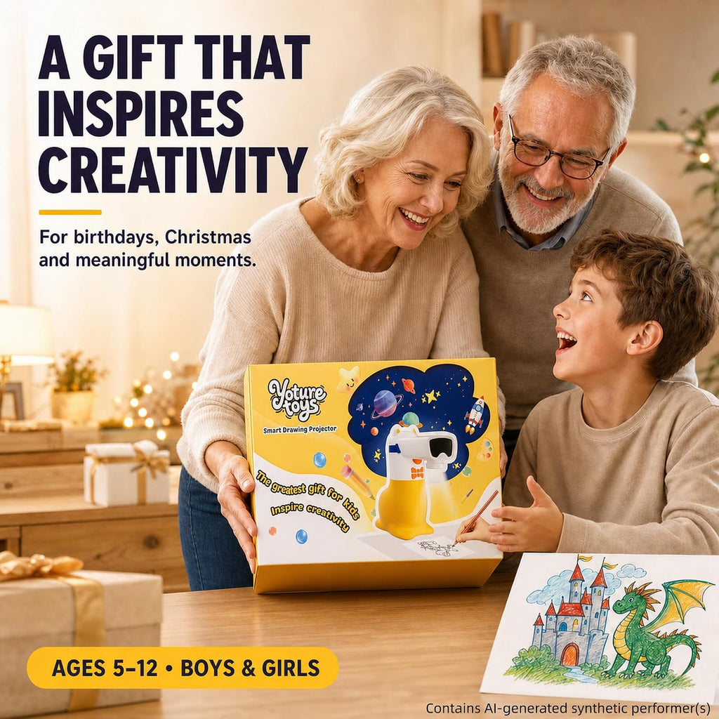 AI Drawing Projector for Kids, Birthday Gift Toy, Ages 5-12