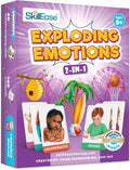 SkillEase Exploding Emotions Flashcards and Game: 2 in 1, Hilarious Family Fun, Social Emotional Learning, Feeling Cards for Kids, Teaches Social Skills, Autism