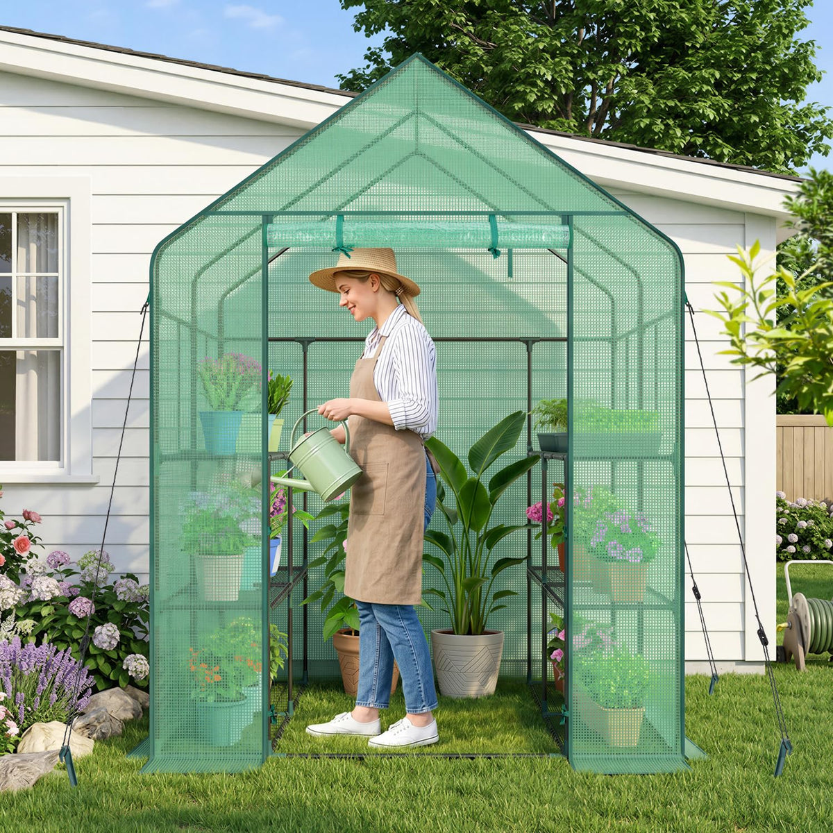 Ohuhu Plastic Greenhouse with 3–4 Tiers, Up to 22.56 Sq Ft