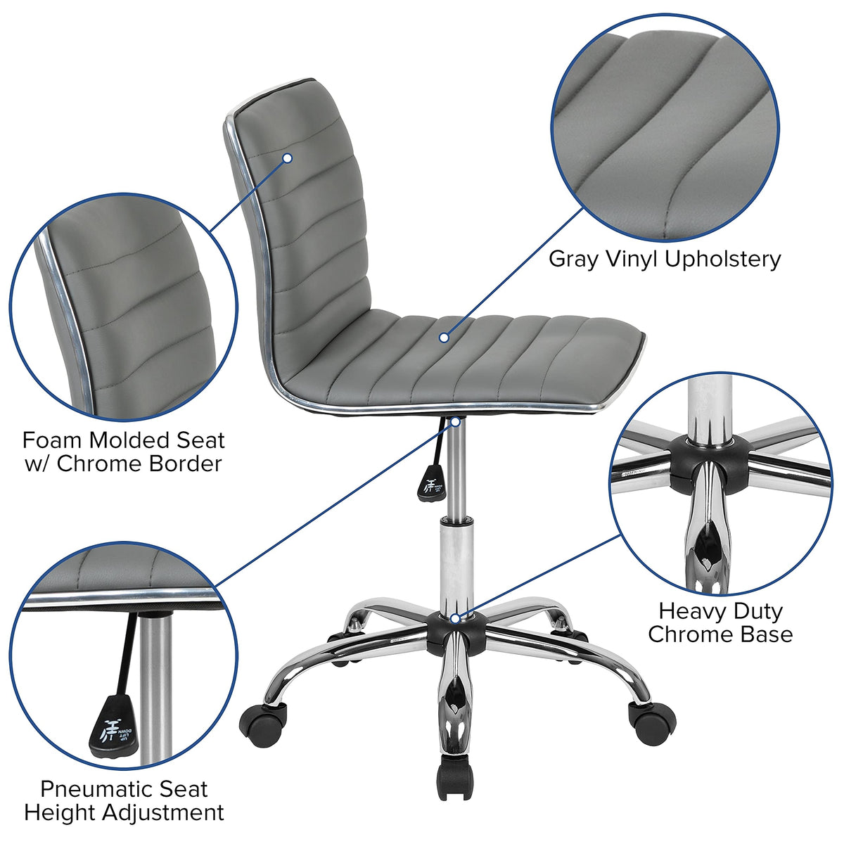 Flash Furniture Swivel Office Chair, Black
