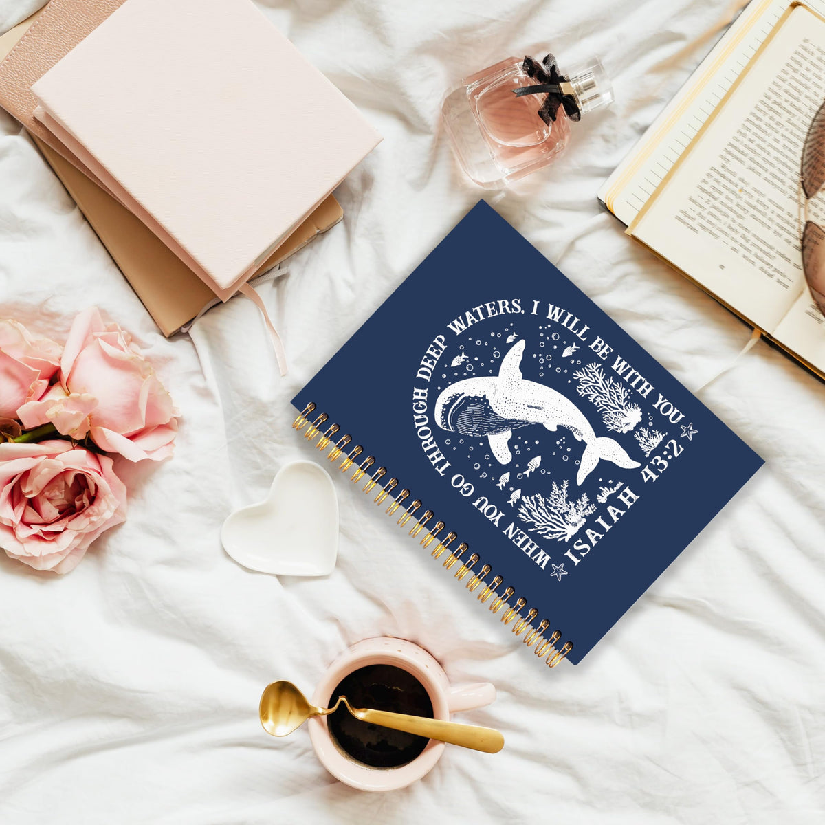 Shark Bible Notebooks for Note Taking, Shark Gifts, Shark Christian Office Supplies, Christian Journaling Notebook, Scripture Journals for Writing, Prayer Journal for Woman 5.5x8.3