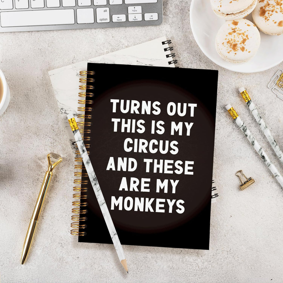 Funny Black Cat Spiral Notebook,Office Notebooks for Work