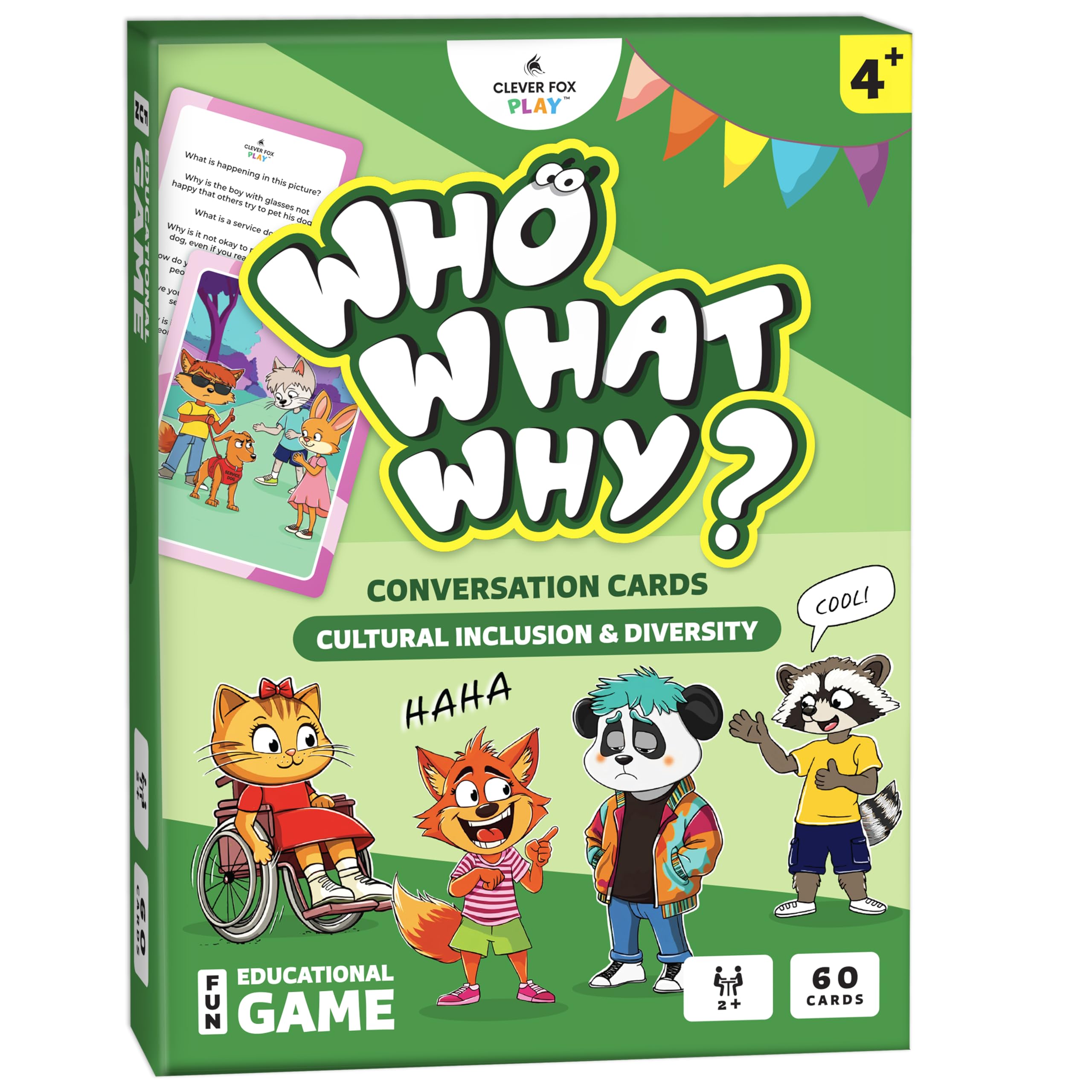 Who What Why: Cultural Inclusion & Diversity Conversation Cards (Ages 4+)
