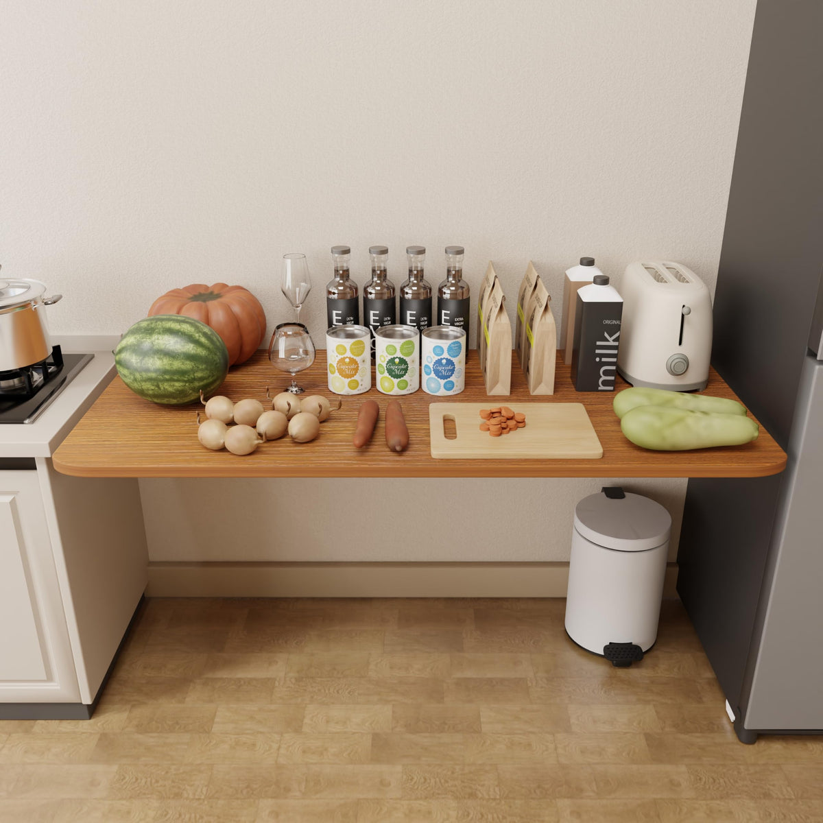 Dogsky Wall Mounted Folding Table 24x15.7 in - 100LB Capacity
