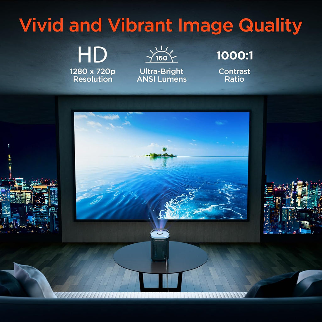 HyperGear CinéMini Portable Projector, 720p Display