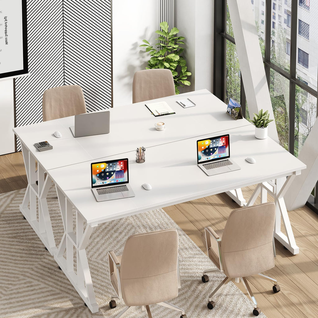 63" Large Computer Desk with Thickened Frame for Home Office, Living Room