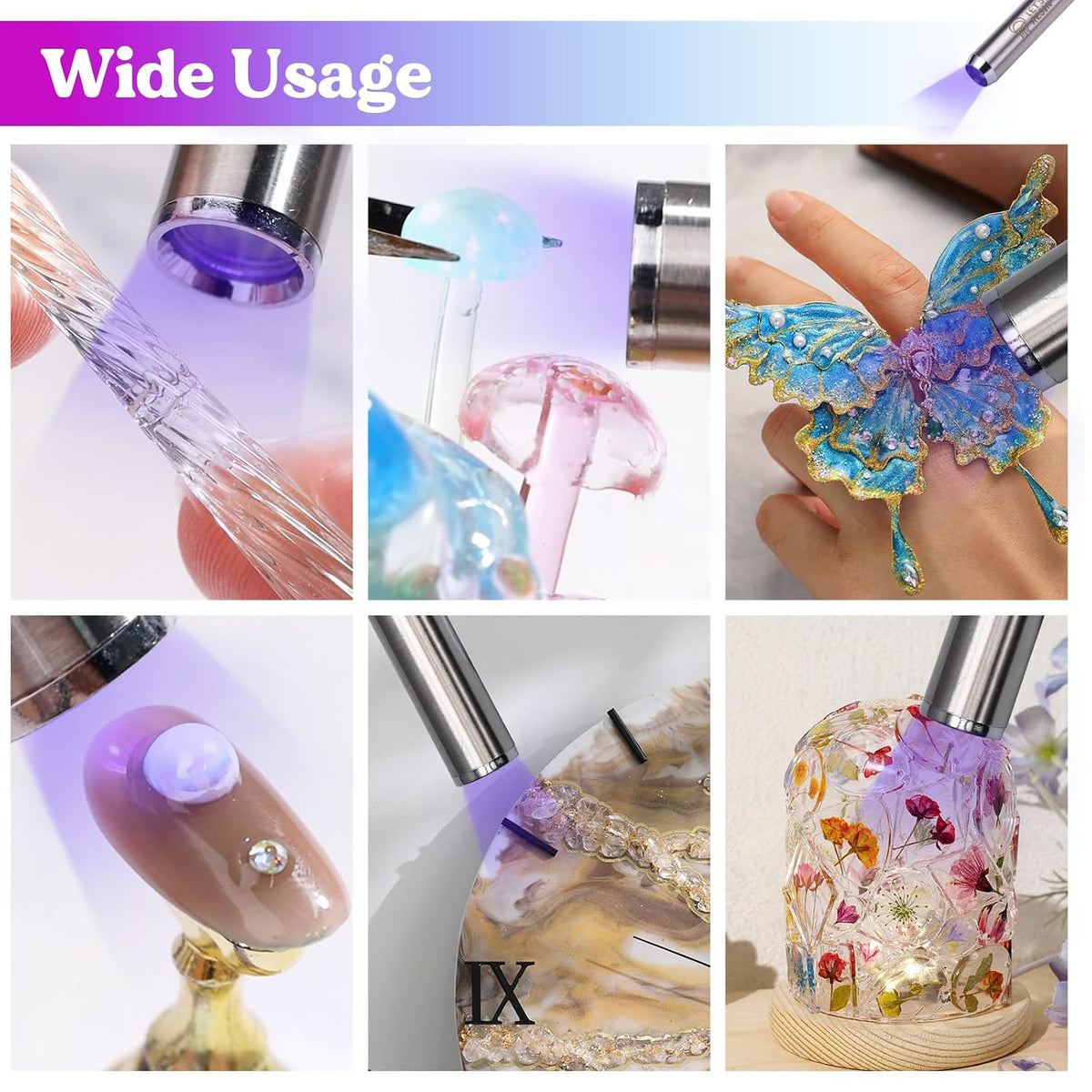 LET'S RESIN UV Resin Kit with Light, Bonding&Curing in Seconds, 30g