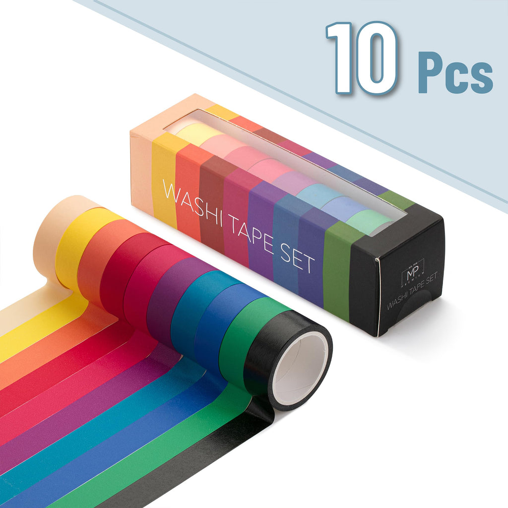 Mr. Pen- Washi Tape Set, 10 Rolls, 5.5 Yards/Roll