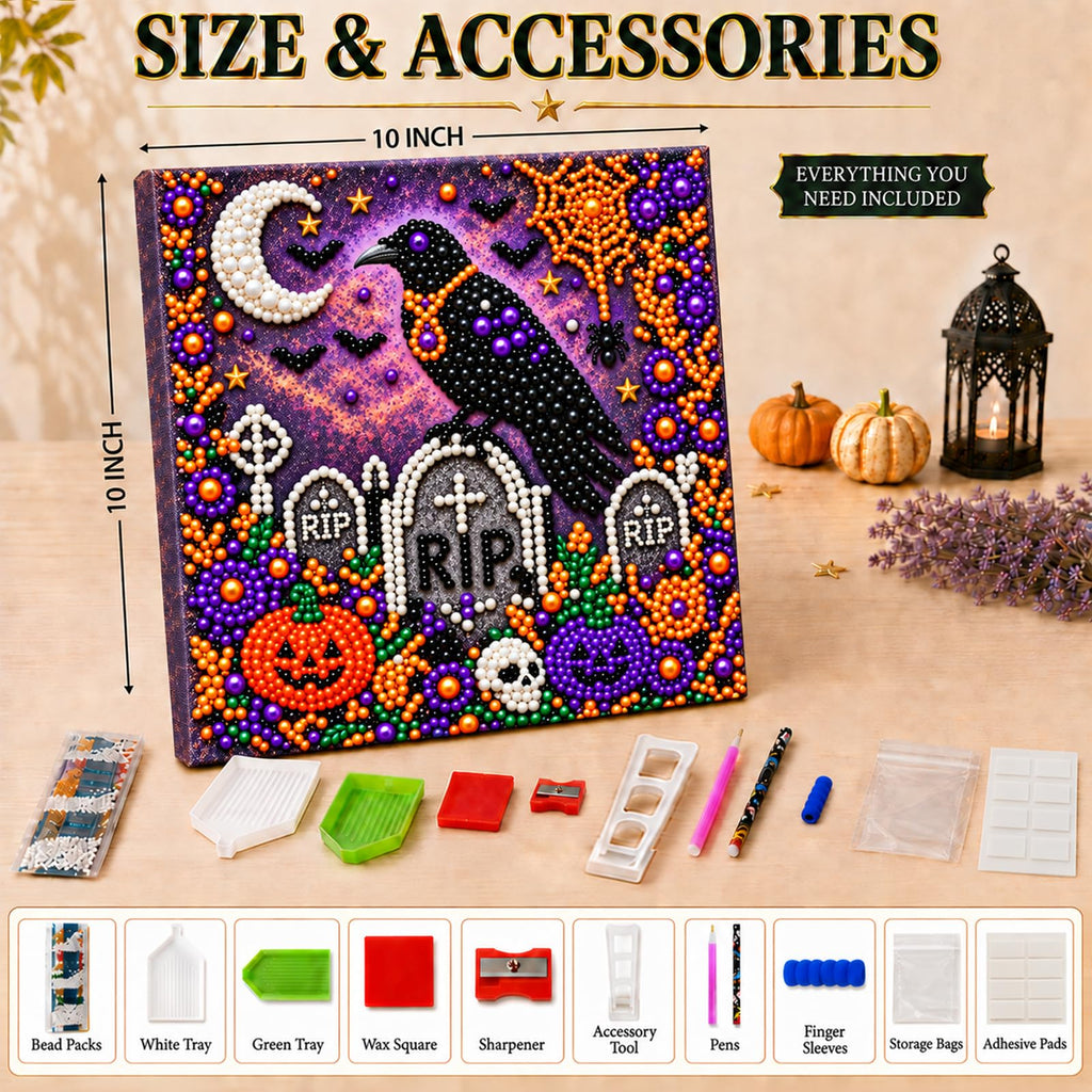 6 PCS DIY Pearl Diamond Art Kits for Adults, Wooden Christmas Ornaments
