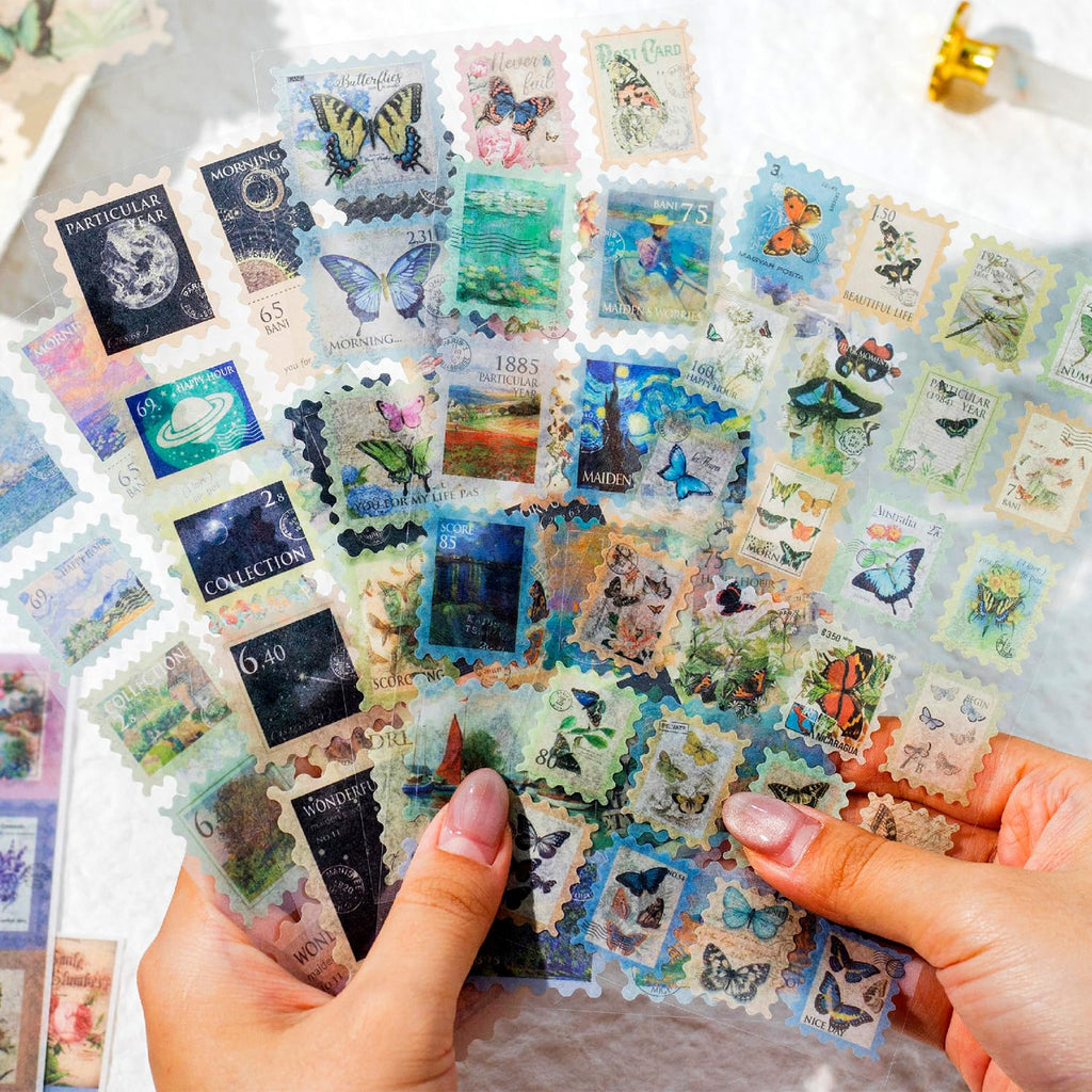 60PCS Twilight Forest Washi Stickers, Mystical Woodland Scenes for Journals, Scrapbooking, DIY Crafts and Gift Wrapping