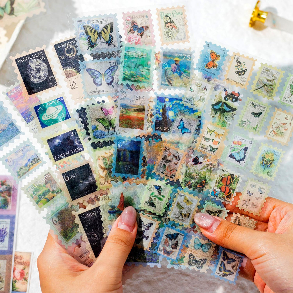 60PCS Twilight Forest Washi Stickers, Mystical Woodland Scenes for Journals, Scrapbooking, DIY Crafts and Gift Wrapping