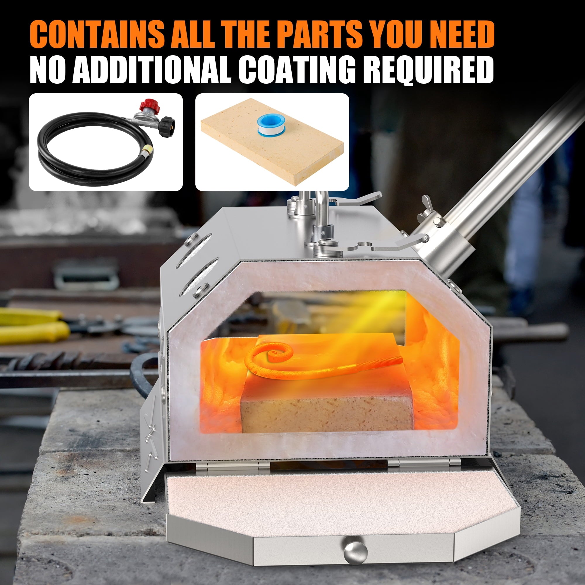 Nelyrho Portable Blacksmith Beginner Forge Kit With 30PSI Regulator, S