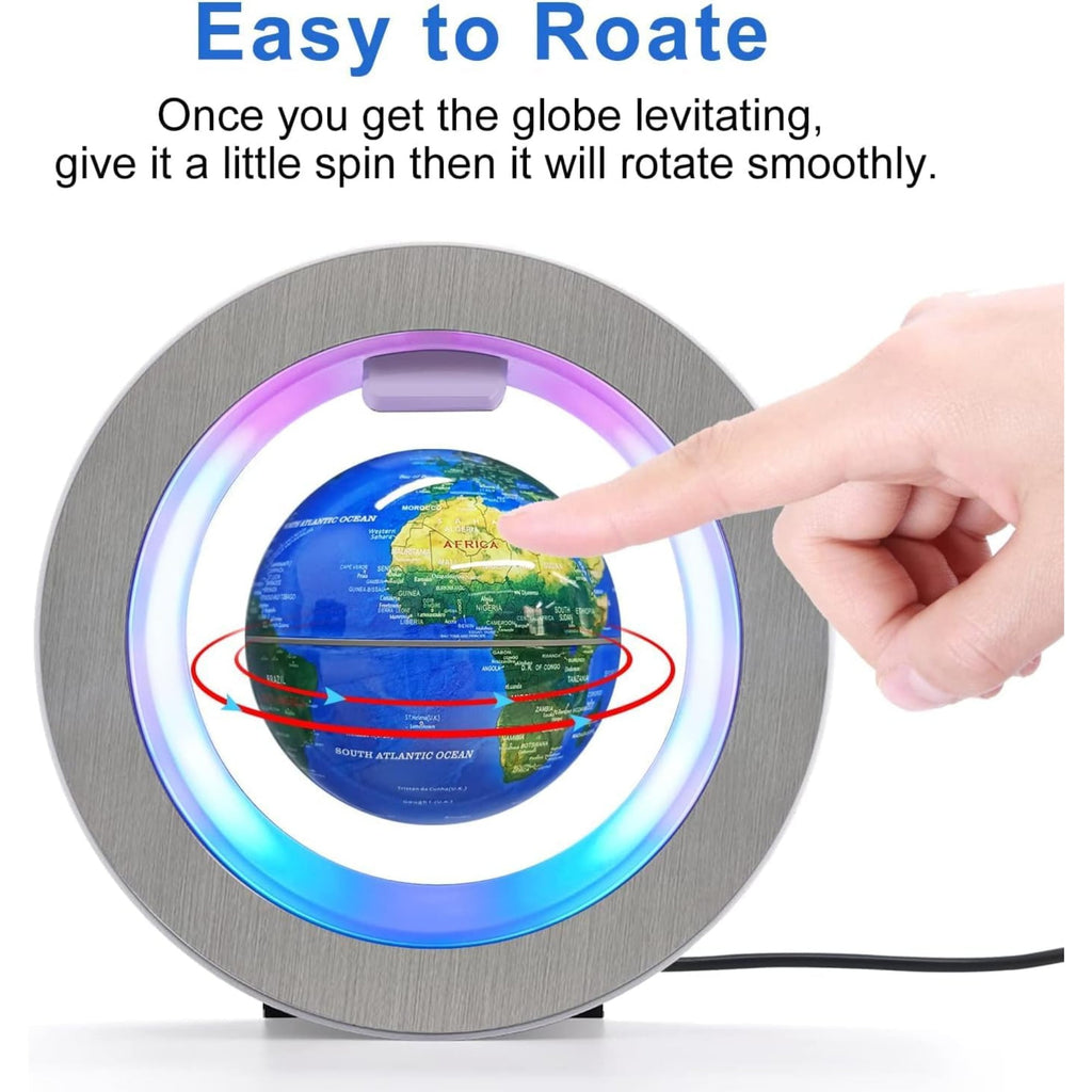Rubinzhi Magnetic Floating Globe, Levitating Display for Desk, Kinetic