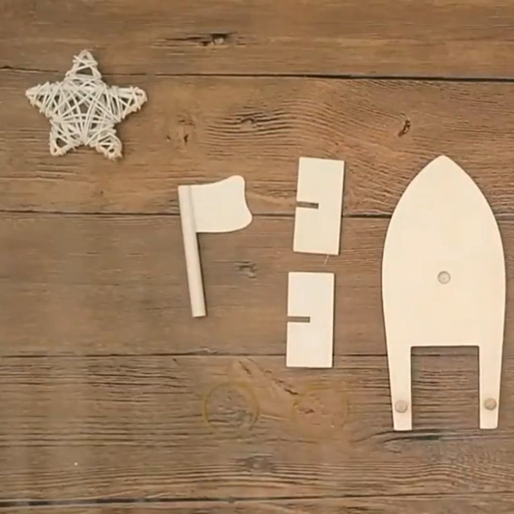 Hevirgo Boat Toy Colorful Educational Motivational Wooden Sailboat Toy