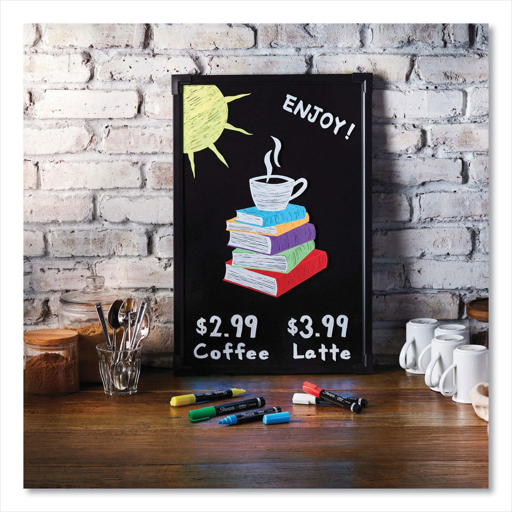 Sharpie Wet-Erase Chalk Marker, Medium Bullet Tip, White, 2/Pack