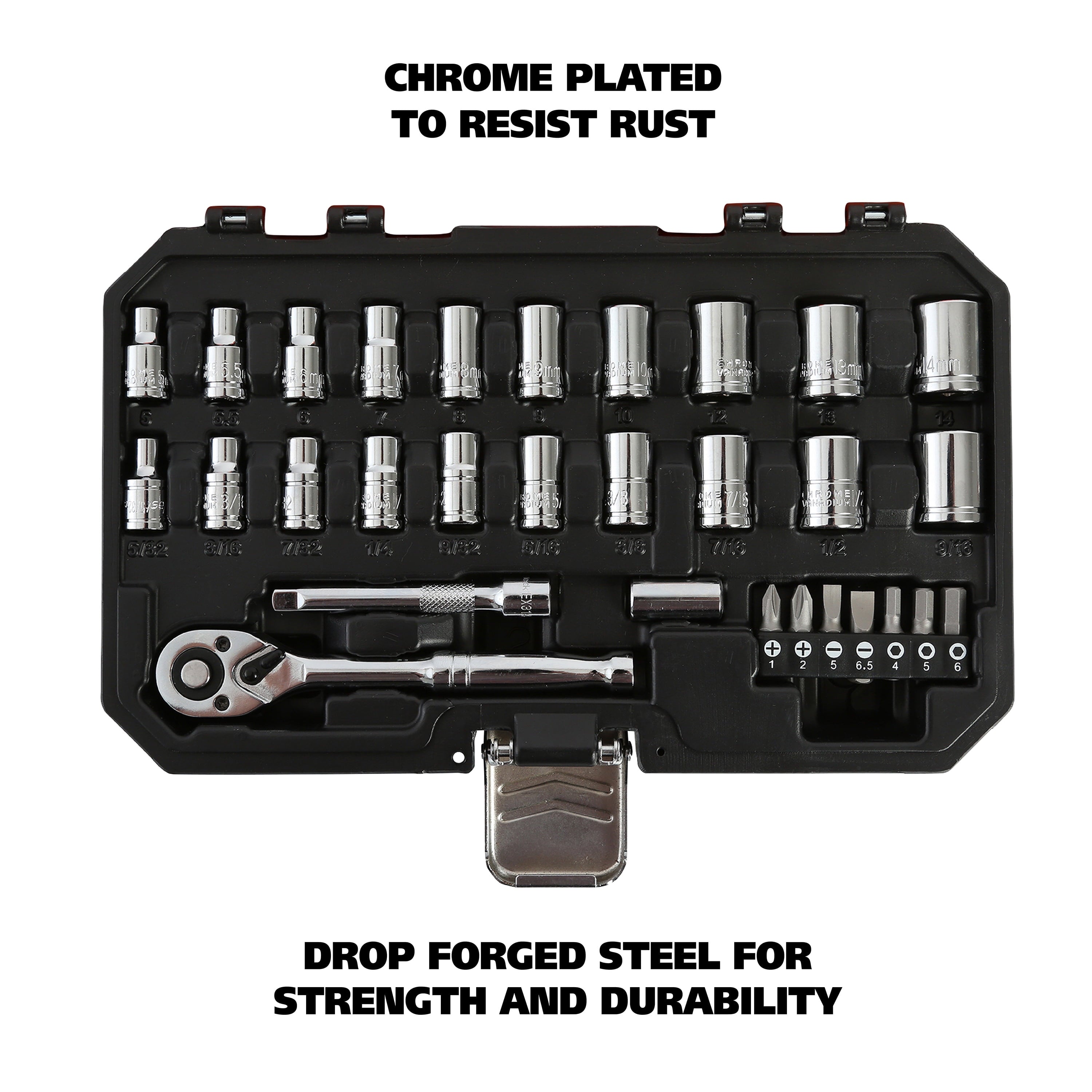 GreatNeck Mechanic's Tool Set, 30 Pieces, for Routine Auto Mainenance