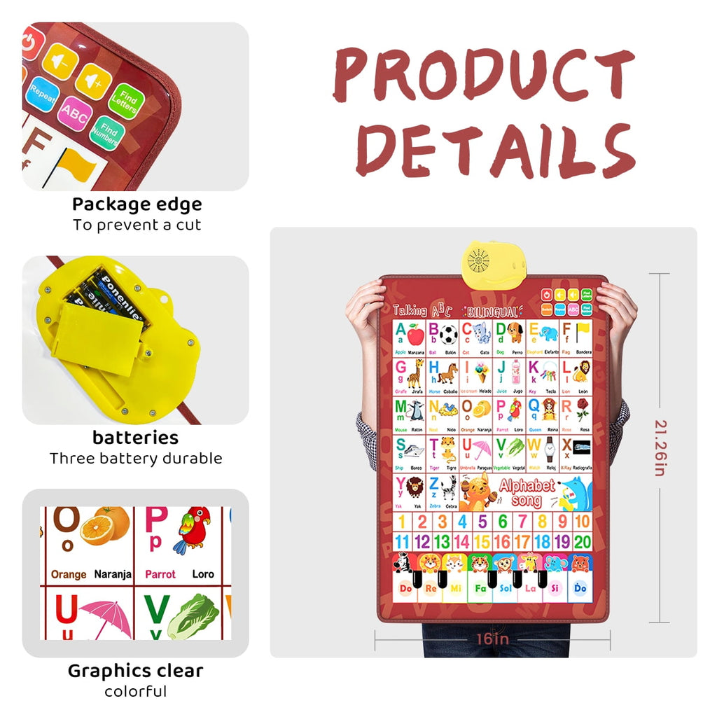 Bilingual Educational Talking ABC Poster – Interactive Learning Wall