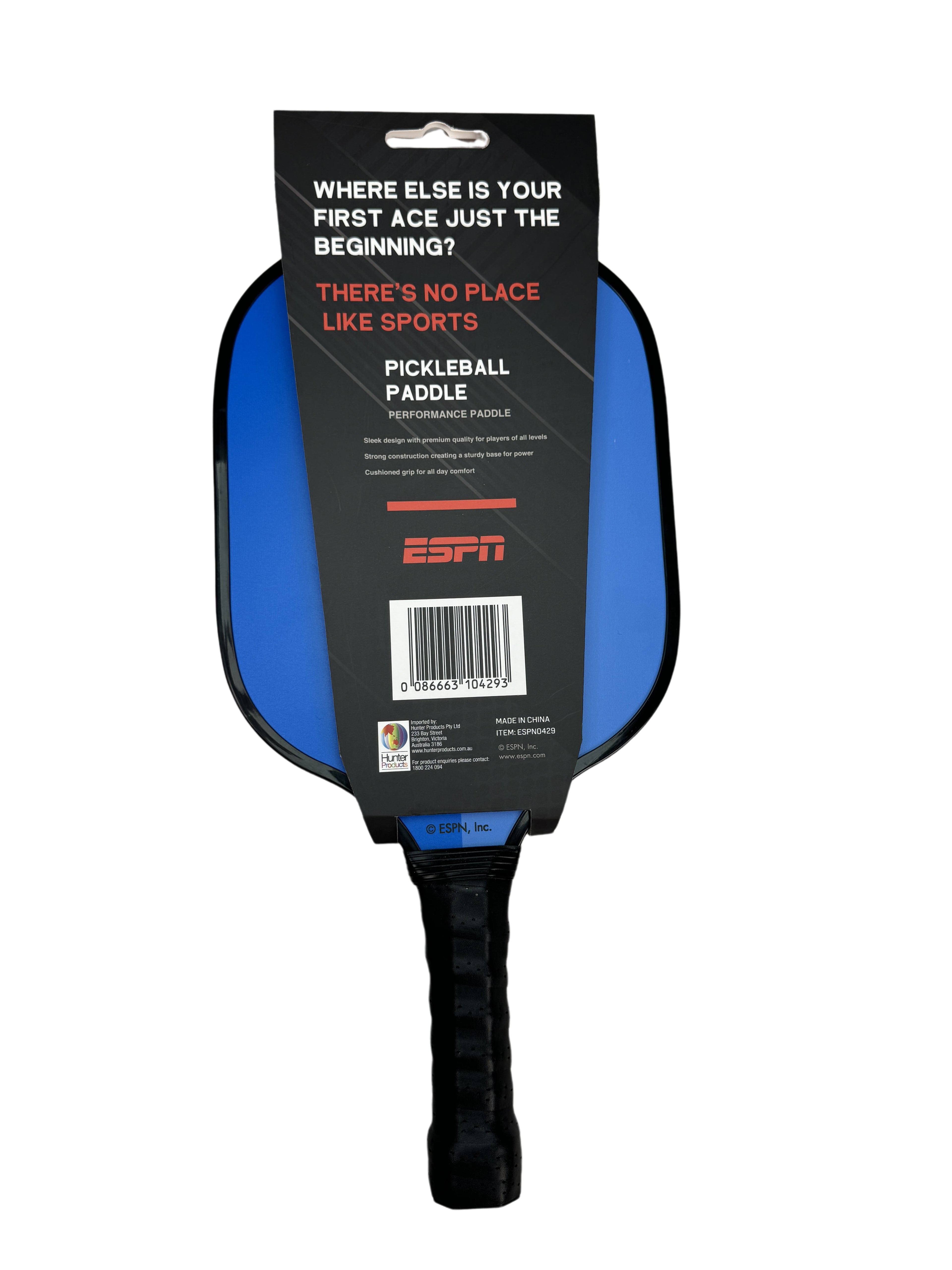 ESPN Wooden Performance Pickleball Paddle, Blue