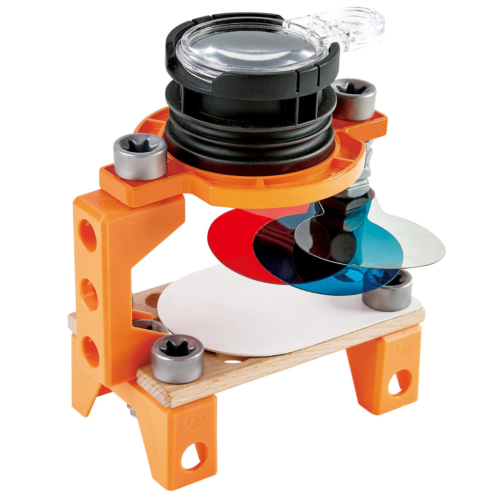 Hape: Junior Inventor: Optical Science Lab - 54pcs, Wooden Building To