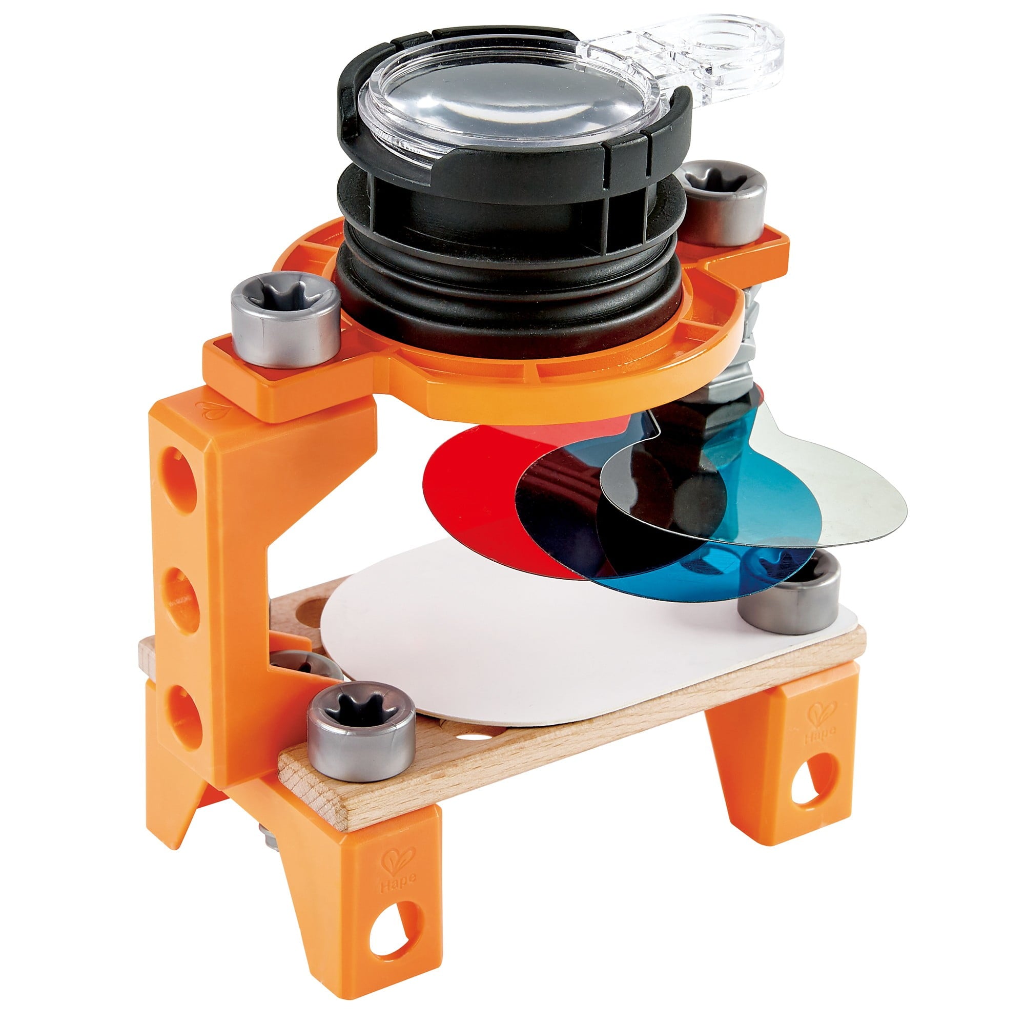 Hape: Junior Inventor: Optical Science Lab - 54pcs, Wooden Building To