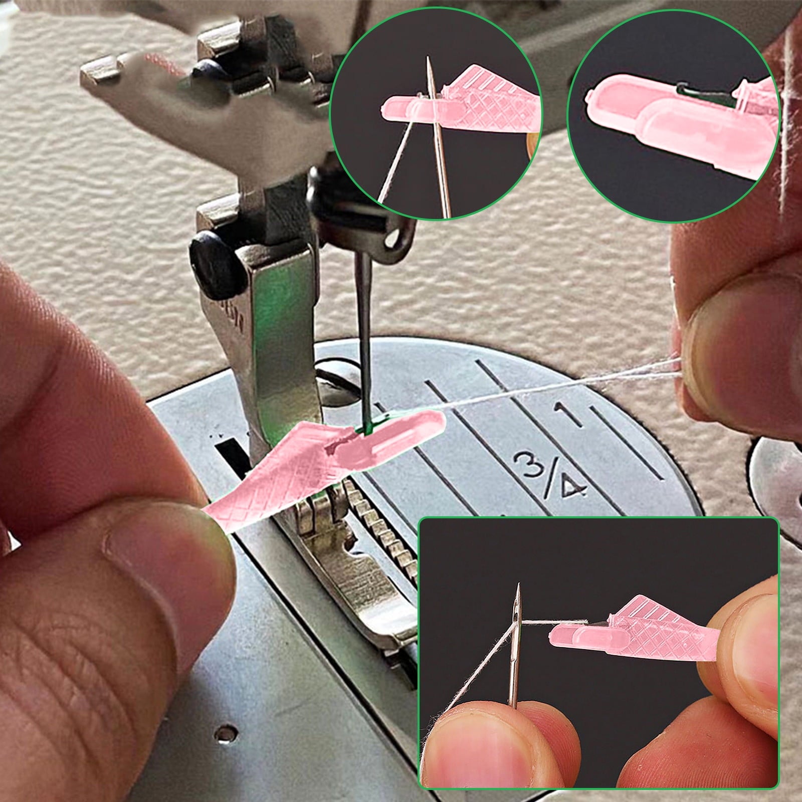 Vadktai Needle Threader, 20 Pcs Fish Type Sewing Machine Automatic, Se