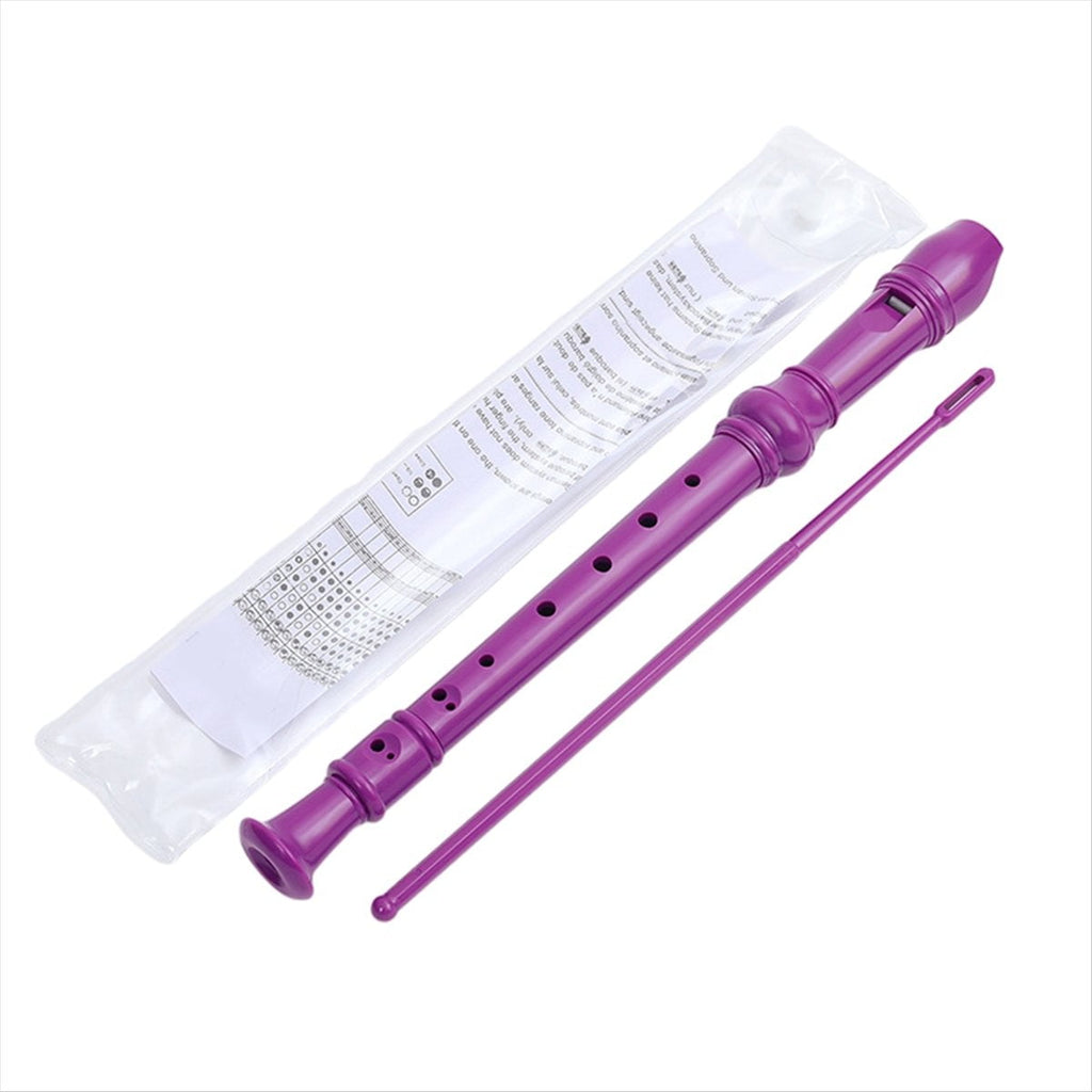 -8 Holes Soprano Recorder with Cleaning Rod, German Style C Key Record