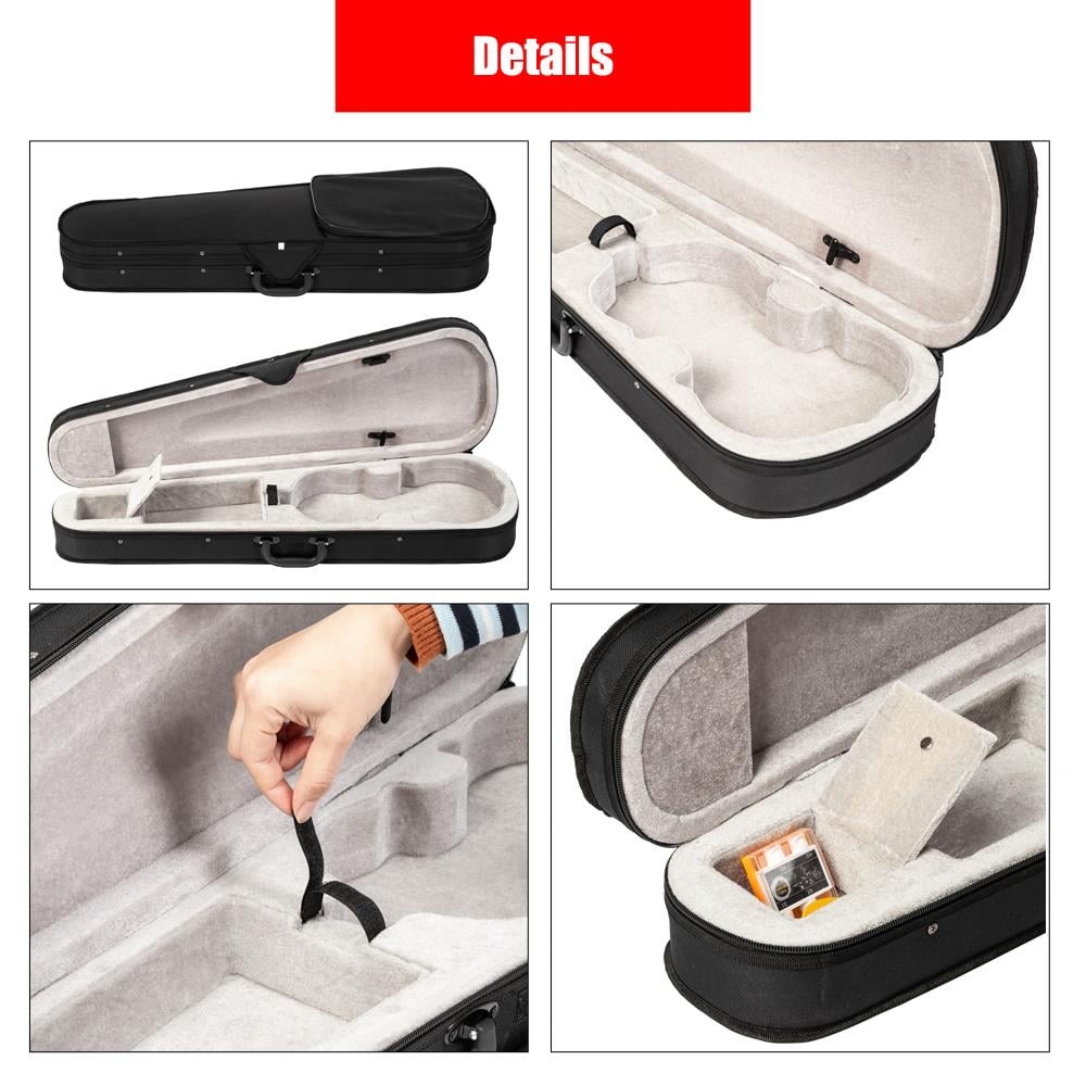 Glarry 4/4 Violin for Beginner with Case, Bow,Shoulder, Matte White