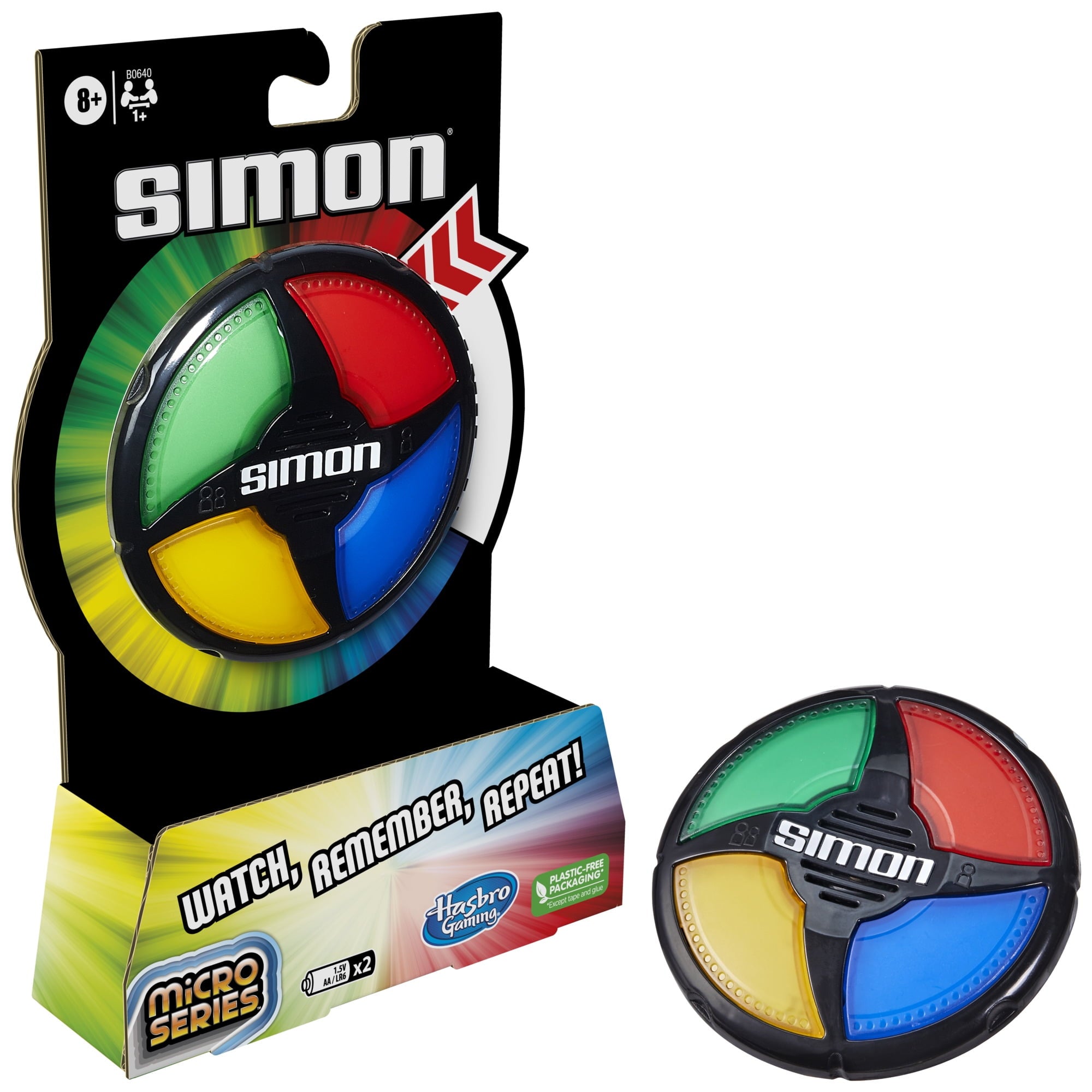 Simon Micro Series Electronic Compact Size Game for Kids, Boys and Gir
