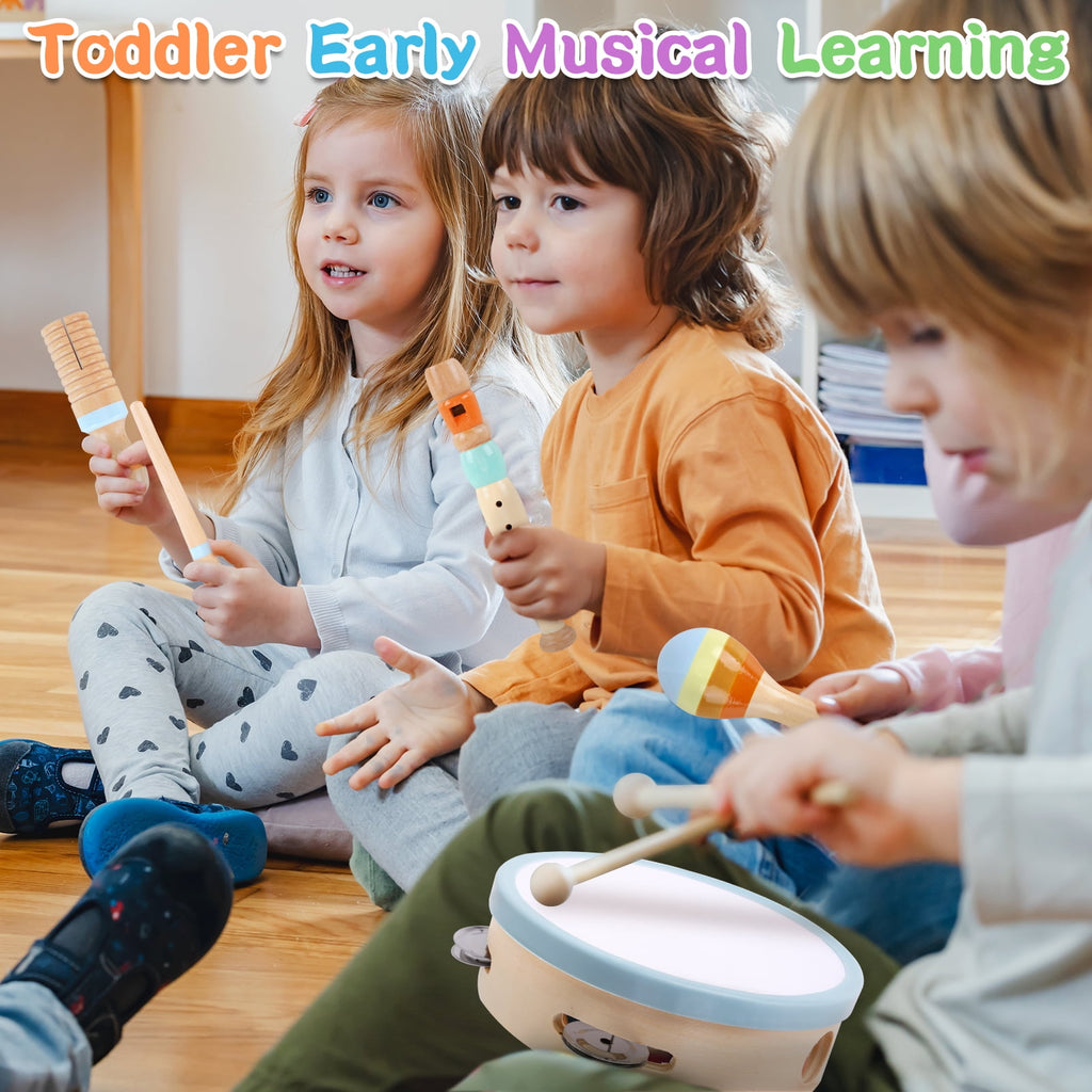 Wooden Musical Instruments for Toddlers 1-3 - Montessori Educational T