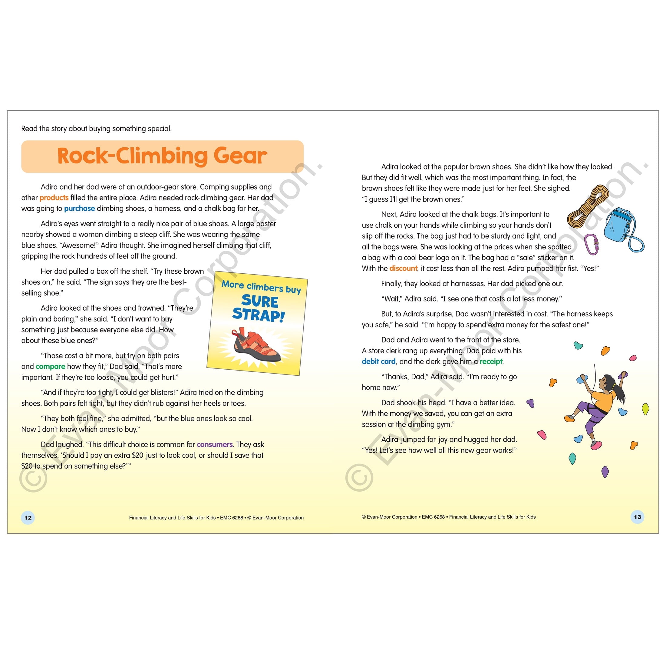 Evan-Moor Financial Literacy and Life Skills for Kids, Age 10 - 11 Wor