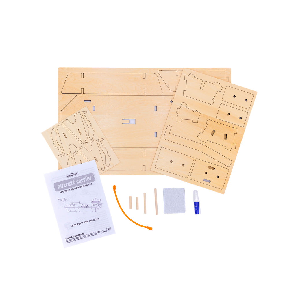 Jimmy's Workshop Aircraft Carrier Beginner Woodworking Set