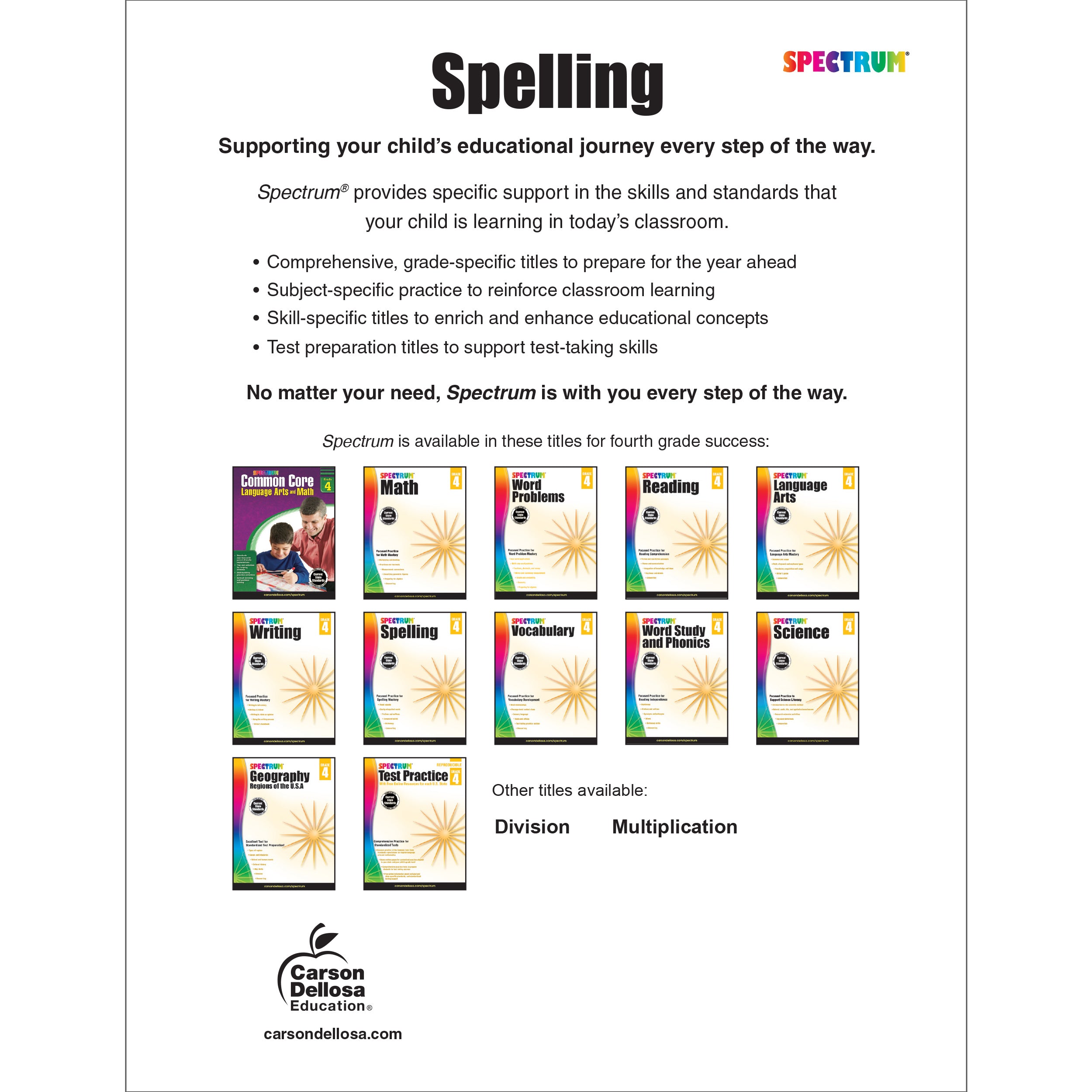 Spectrum Spectrum Spelling, Grade 4: Volume 31, (Paperback)