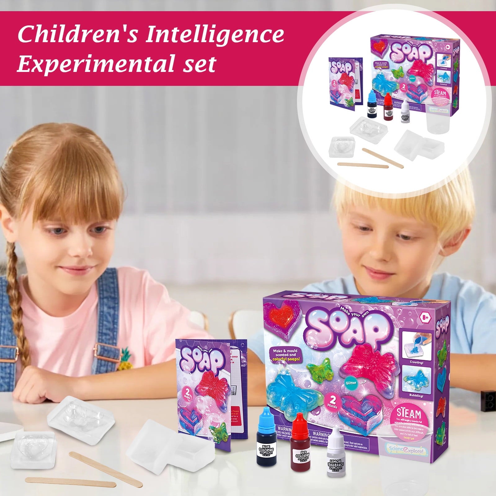 STEMA Kids DIY Soap Making Kit: Educational Science Experiment Toy For
