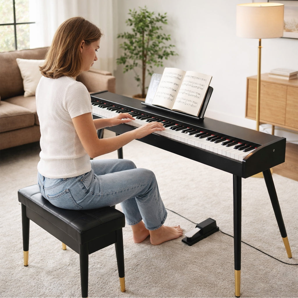 Fenbeli 88 Key Digital Piano Keyboard Full-Size Semi-Weighted Electric