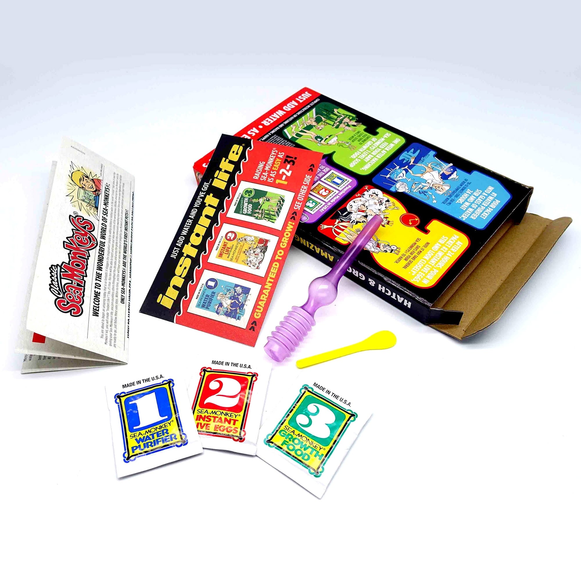 Sea-Monkeys: Retro Instant Life Kit - Tiny Brine Shrimp Growth Set, Wo