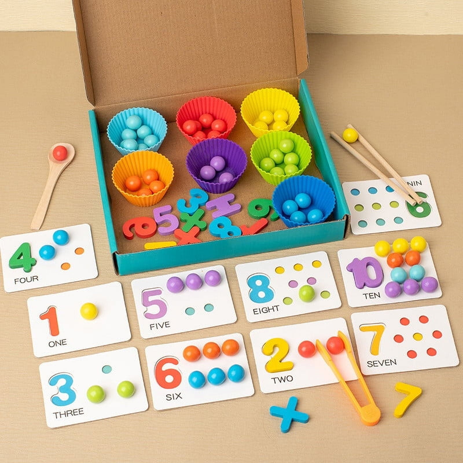 Colorful Silicone Digital Learning Game,Math Enlightenment Toy,Educati