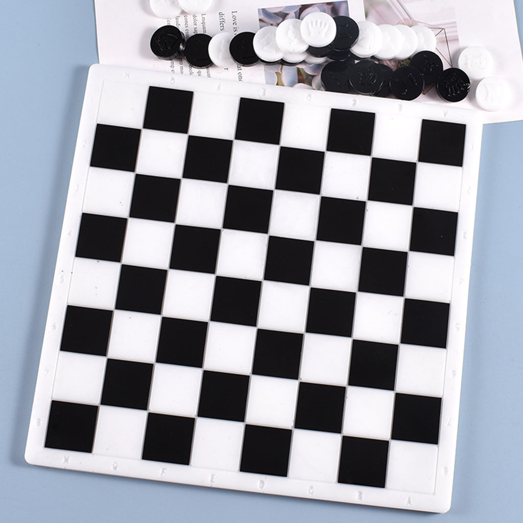 Crystal Epoxy Resin Mold Board Game International Chess Casting Silico