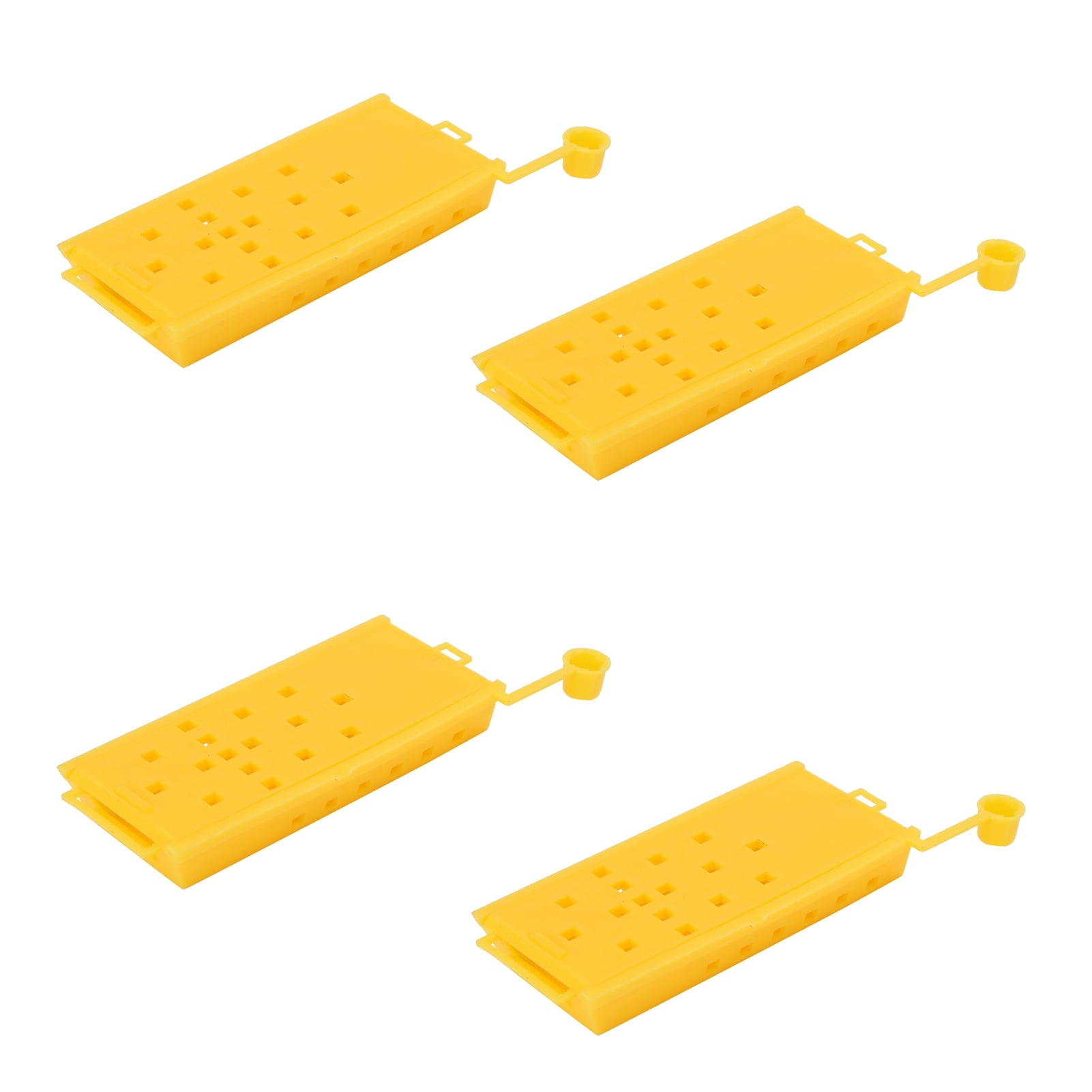 BOKYAN 20Pcs Queen Bee Cages, Yellow Plastic Beekeeping Transport Box