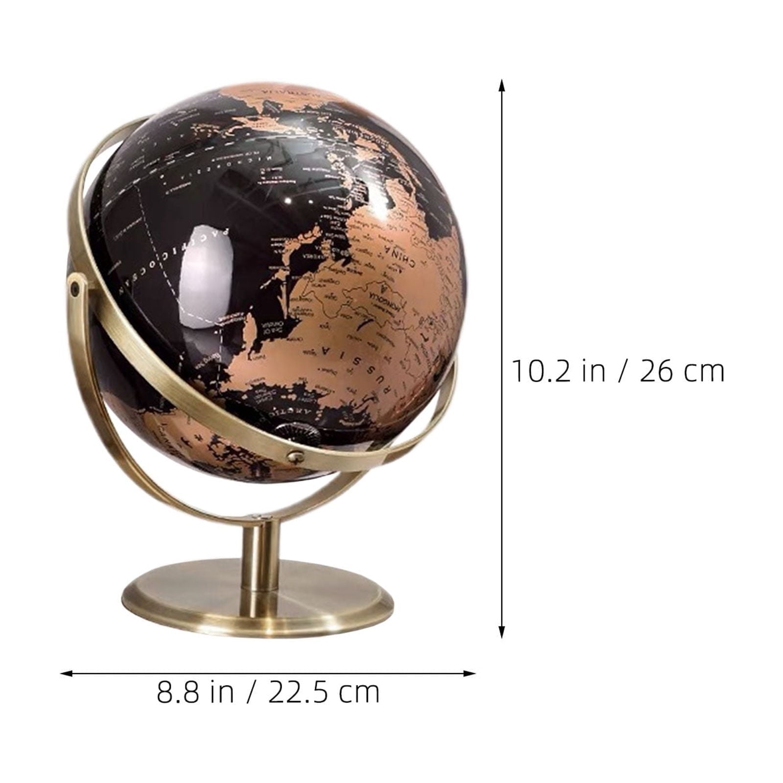 DEEPCRAFF Rotating Globe with Detailed Topographic Map, Educational De