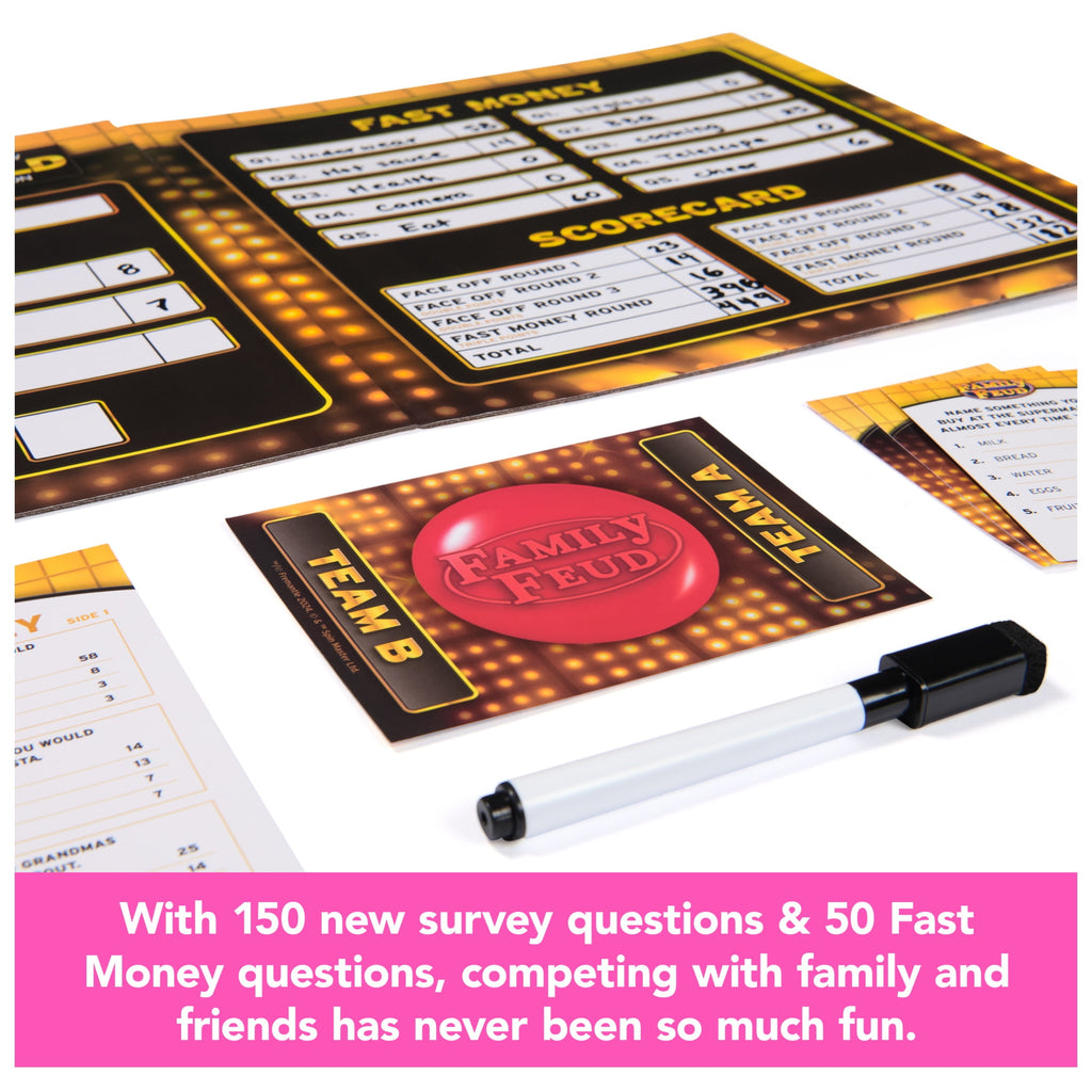 Family Feud Game, All-New Gold Edition Steve Harvey Board Game for Hil