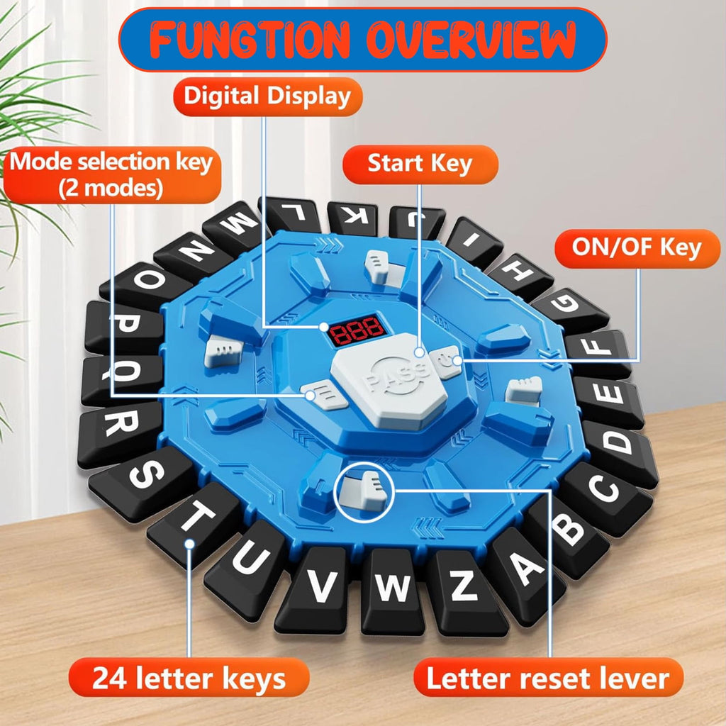 Word Game Family Board Game with Digital Display Timer and 2 Categorie